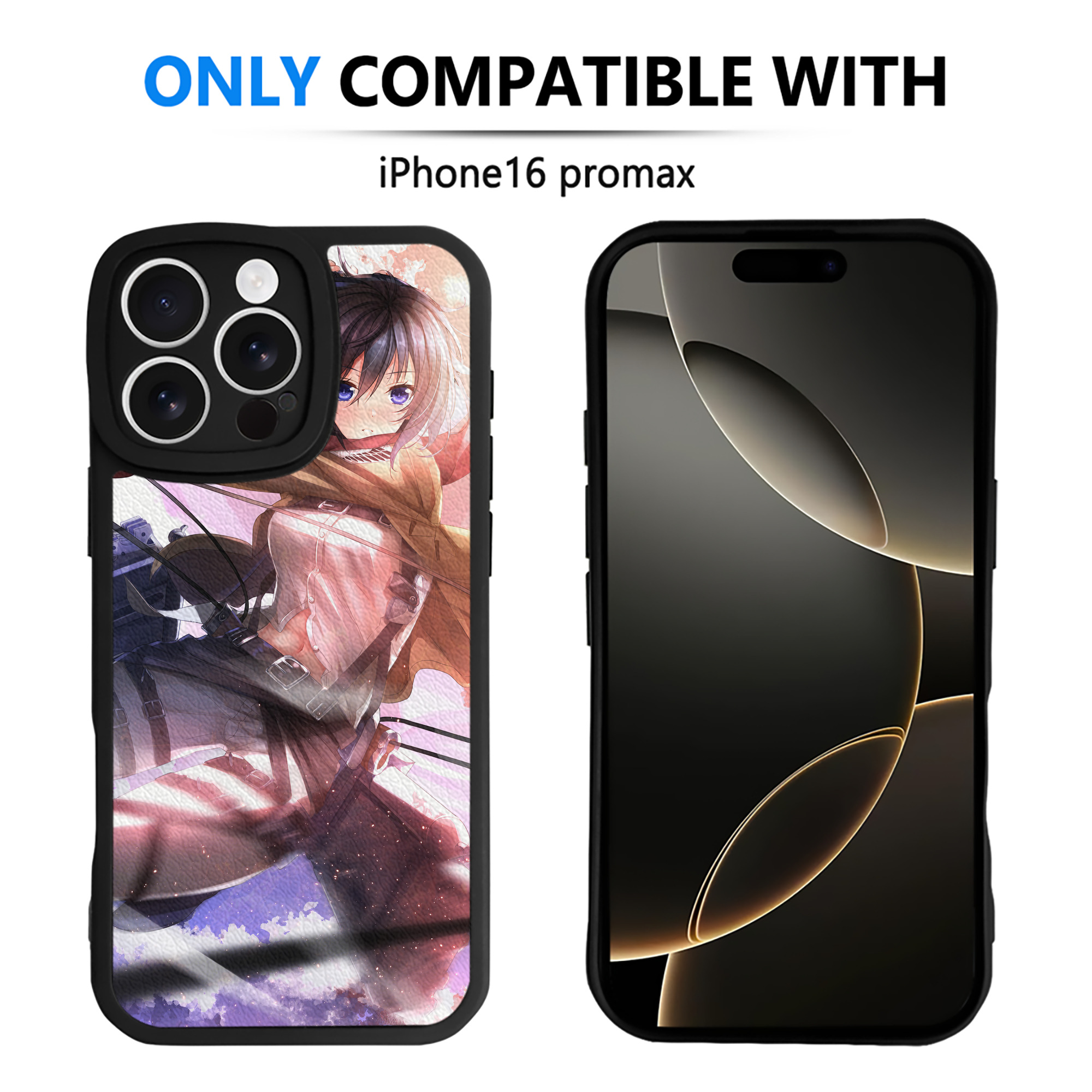 （画像用） 進撃の巨人 Attack on Titan 【iPhone 16シリーズ対応】シリコンスマホケース（レザー調） 材質：シリコン